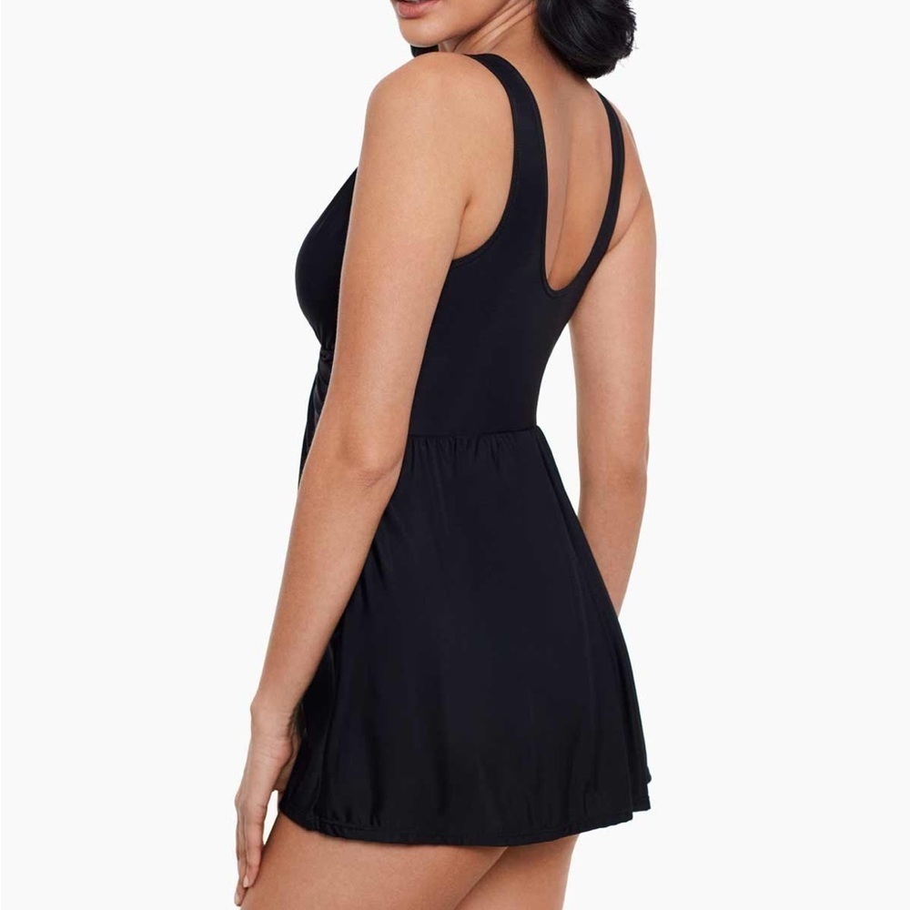 NWOT Miraclesuit Marais Black Swim Dress - Picture 2 of 12